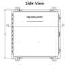Steeline Enclosures S Series type 4 & 4x side view DXF drawing