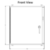 Steeline Enclosures S Series, Type 4 & 4X FMD front view DXF drawing