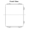 Steeline Enclosures SJB Series Type 4 & 4X front view DXF drawing