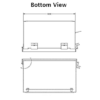 Steeline Enclosures SJB Series Type 4 & 4X bottom view DXF drawing