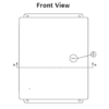 Steeline Enclosures SJB Series, Quarter Turn front view DXF drawing