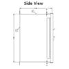 Steeline Enclosures SJB Series, Quarter Turn side view DXF drawing
