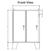 Steeline Enclosures SM Series, Type 4 & 4X Non-Disconnect & Disconnect front view DXF drawing