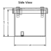 Steeline Enclosures SPB Series side view DXF drawing