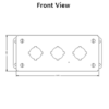 Steeline Enclosures SPB Series front view DXF drawing